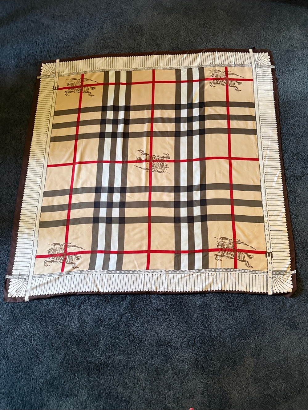 Classic Plaid Women's Scarf - Beige, Black & Red- 2 available